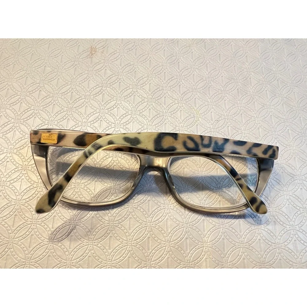 Lulu Guinness L874 HAV Eyeglasses Tortoise Leopard Cat Eye‎ Frames 53-15-135